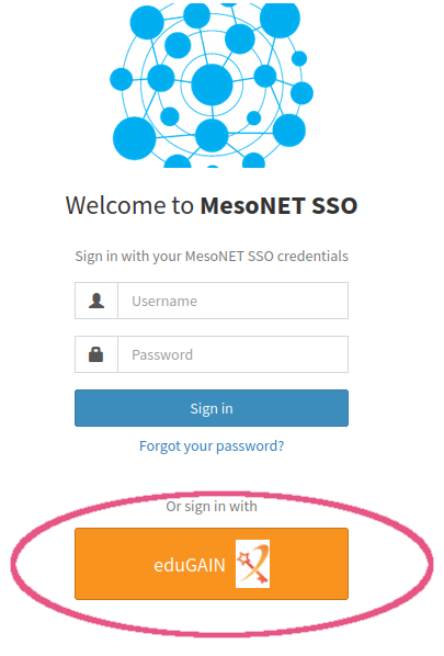 écran d'accueil iam/mesonet